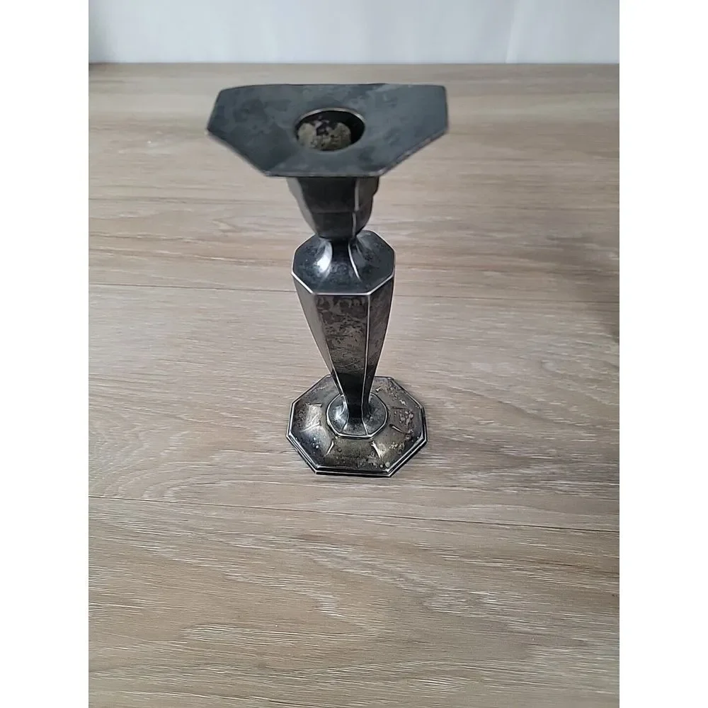 1‎ Wallace Candlestick Holders V1724 Silverplate 9 Inches High